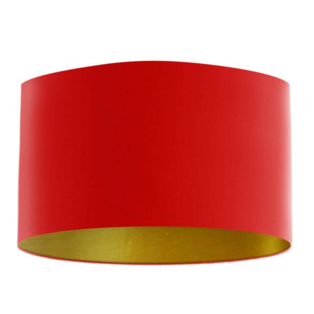 Scarlet Red Velvet Lampshade With Brushed Gold Lining, Handmade Lampshades, Table Lamp Shade - image 1