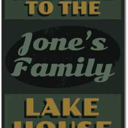 Personalized Lake House Metal Sign, Custom Family Welcome Decor, Cabin Wall Art, Nautical Sign Gift - thumbnail 3
