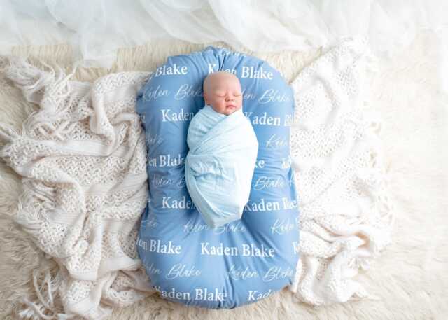 Personalized Baby Name Swaddle Blanket, Gift, Custom Coming Home, Gender Neutral Hospital Shower Js18 - image 1