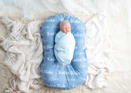 Personalized Baby Name Swaddle Blanket, Gift, Custom Coming Home, Gender Neutral Hospital Shower Js18 - thumbnail 1
