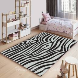 Modern Luxury Zebra Pattern Rug, Living Room Kitchen Runner Floor Mats, Animal Print, Bedroom Area Nordic Style Bedside Rugs - thumbnail 3