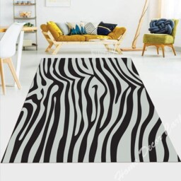 Modern Luxury Zebra Pattern Rug, Living Room Kitchen Runner Floor Mats, Animal Print, Bedroom Area Nordic Style Bedside Rugs - thumbnail 2