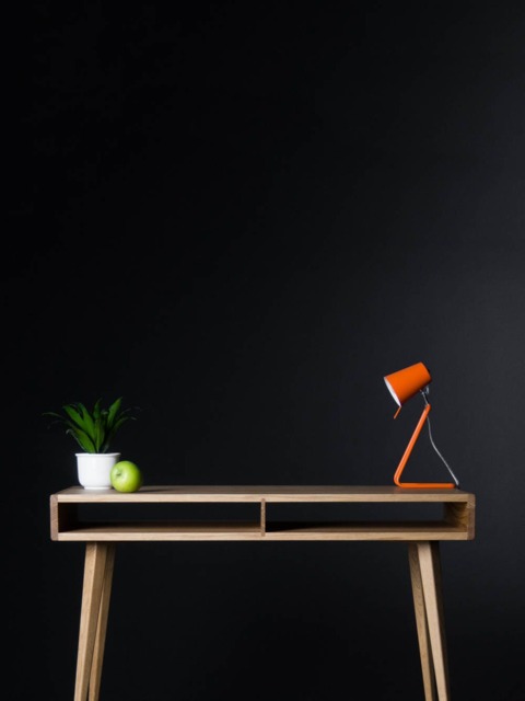 Heim - Mid Century Modern Desk, Computer Table, Bureau, Open Shelf, Oak ...