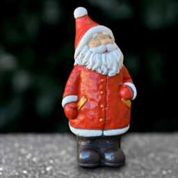Cute Santa Claus Sculpture Concrete Statue Outdoor Christmas Decoration Lover Gift Winter Figurine