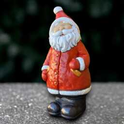 Cute Santa Claus Sculpture Concrete Statue Outdoor Christmas Decoration Lover Gift Winter Figurine - thumbnail 3