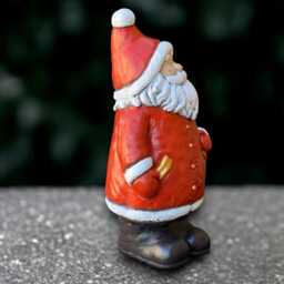 Cute Santa Claus Sculpture Concrete Statue Outdoor Christmas Decoration Lover Gift Winter Figurine - thumbnail 4