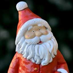 Cute Santa Claus Sculpture Concrete Statue Outdoor Christmas Decoration Lover Gift Winter Figurine - thumbnail 2