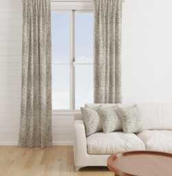 Custom Made William Morris Willow Bough Natural Blackout Lining Curtains 3