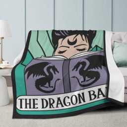 The Dragon Babe Reader Bookish Blanket For Fantasy Readers Book Dragons 3 Sizes Available - thumbnail 3