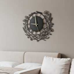 Peony Metal Wall Clock, Clock Unique For Home Decor & Arts, Personalized Modern Flower Clocks For Shop - thumbnail 3