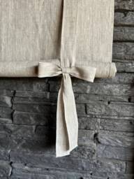 Farmhouse Window Blind, Linen Tie Up Curtain, Living Room Shades, Made To Measure, Bows