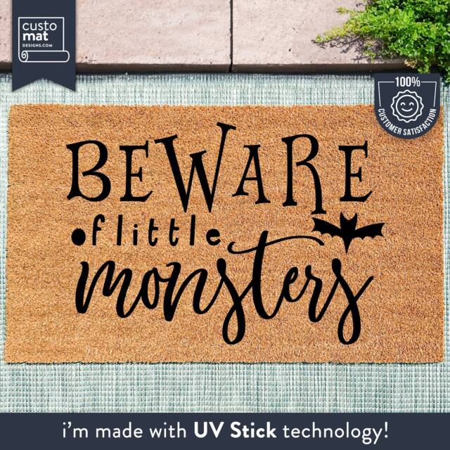 Little Monsters Doormat - Funny Welcome Halloween Decor Porch Fall Decorations - image 1