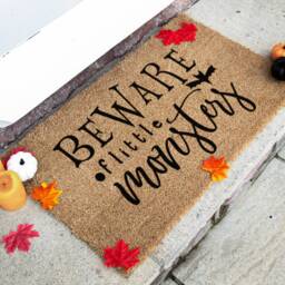 Little Monsters Doormat - Funny Welcome Halloween Decor Porch Fall Decorations - thumbnail 2