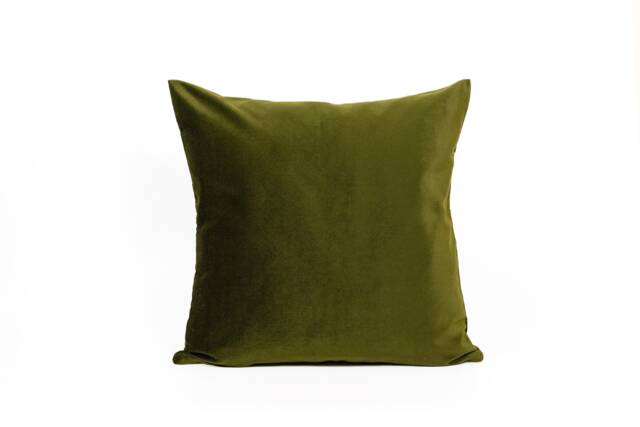 Luxury Velvet Olive Green Cushion Cover Throw Pillow - All Sizes - image 1