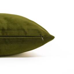 Luxury Velvet Olive Green Cushion Cover Throw Pillow - All Sizes - thumbnail 2