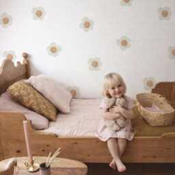 Summer Daisies Fabric Wall Stickers - Removable & Reusable - thumbnail 1