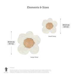 Summer Daisies Fabric Wall Stickers - Removable & Reusable - thumbnail 2