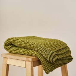 Linen Waffle Towel Set Heavyweight Bath & Hand Towels - thumbnail 2