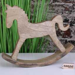 Jhal Wooden Rocking Horse Ornament 30cm - thumbnail 1