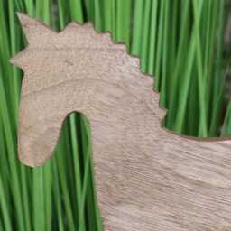 Jhal Wooden Rocking Horse Ornament 30cm - thumbnail 2