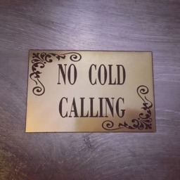 Engraved Signs, Close The Gate Sign, No Cold Calling, Leave Deliveries, Choice Of Colour, Text Your Choice, Letterbox Door Sign - thumbnail 3