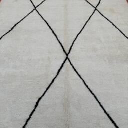 Handknotted Beni Ourain Rug Moroccan Berber Wool Rug, Custom Size - thumbnail 4