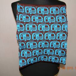 Handmade Knitted Caravan Cushion With Infill - thumbnail 3