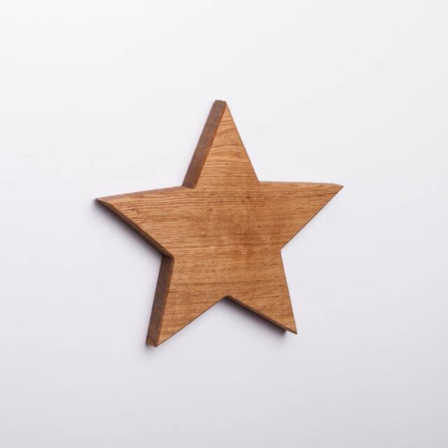 Wooden Star Made Of Oak For Hanging On The Wall - Handmade in Bavaria Decoration - image 1