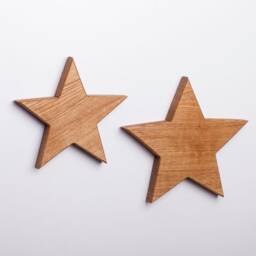Wooden Star Made Of Oak For Hanging On The Wall - Handmade in Bavaria Decoration - thumbnail 2