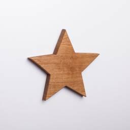 Wooden Star Made Of Oak For Hanging On The Wall - Handmade in Bavaria Decoration - thumbnail 1