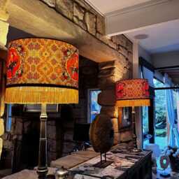Alice Fringed Drum Lampshade, Fringe Lampshades, Lampshade With Tassels, Unique Lighting, Handmade Lampshade, Vintage Lampshades - thumbnail 2