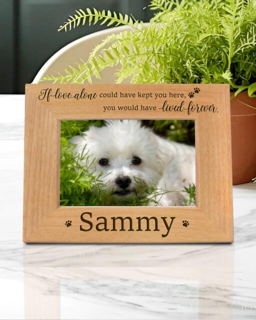 Memorial Dog Picture Frame. If Love Alone Remembrance Quote Sympathy Gift. Pet Lovers Gift For Mom & Dad - image 1