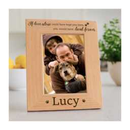 Memorial Dog Picture Frame. If Love Alone Remembrance Quote Sympathy Gift. Pet Lovers Gift For Mom & Dad - thumbnail 2