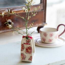 Ceramic Flower Vase - Pottery Vase, Ikebana Handmade Home Decor, Wabi Sabi Decor - thumbnail 3