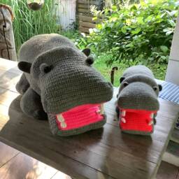 Giant Hippo, Cuddly Toy, Nursery, Mount - thumbnail 3