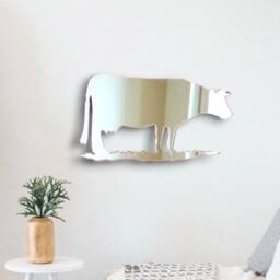 Cow Acrylic Mirror Wall Art Personalized Engraving Available - thumbnail 2