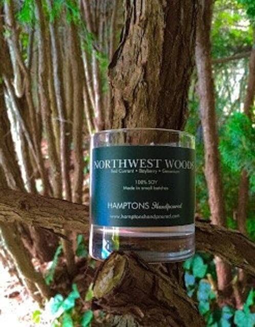 Online Only Northwest Woods 8Oz Tumbler Red Currant Bayberry Geranium Hamptons Handpoured Signature Village Series 100% Soy Candle - image 1