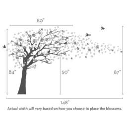 Cherry Blossom Tree Wall Decal Nursery Decoration, Elegant Design - thumbnail 4
