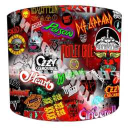 Heavy Rock Groups Bands Music Collage Drum Lampshades For Ceiling Pendant Light Shades Or Bedside, Table Lamp Shades - thumbnail 4