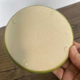 Embossed Fern Ceramic Soap Dish Green Stoneware Shampoo Bar Holder - thumbnail 4