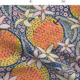 Tropical Fruit Curtain Panel - Folk Art Citrus Ethnic Nature Food Floral Custom African Oranges 24 By Helenpdesigns - thumbnail 4