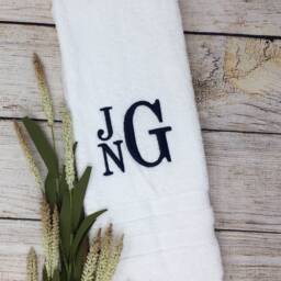 Ships Fast Monogrammed Hand Towel - thumbnail 2