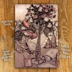 Home Wall Art Print Vintage Alice Wonderland Playing Cards Turn Them Over Metal Classic Illustration Plaque, 2 Sizes Available - thumbnail 2