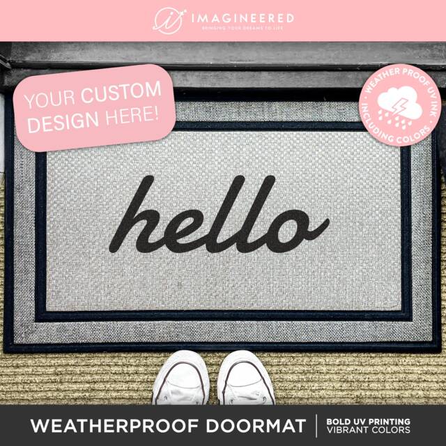 Choose Any Colour Custom Doormat - Outdoor Coloured Door Mat Customized Personalized Welcome Rug Washable - image 1