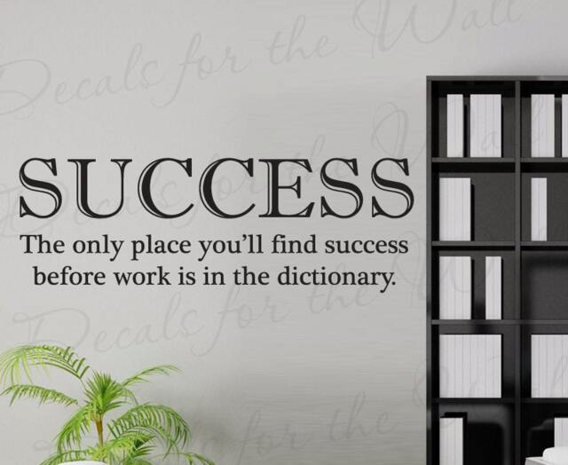 Success Only Place Youll Find Before Work Dictionary Office Inspirational Funny Vinyl Quote Wall Decal Lettering Sticker Art In88 - image 1