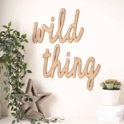 Wild Thing, Wooden Words, Wall Art, Kids Bedroom, Home Decoration, Personalised