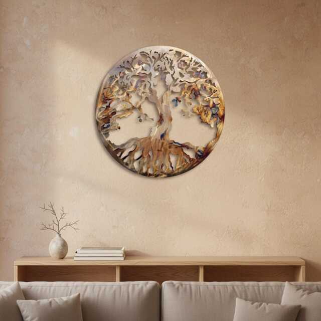 Heat Colored Tree Of Life Metal Wall Art - 27.5 - image 1