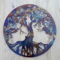 Heat Colored Tree Of Life Metal Wall Art - 27.5 - thumbnail 2