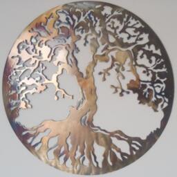 Heat Colored Tree Of Life Metal Wall Art - 27.5 - thumbnail 3