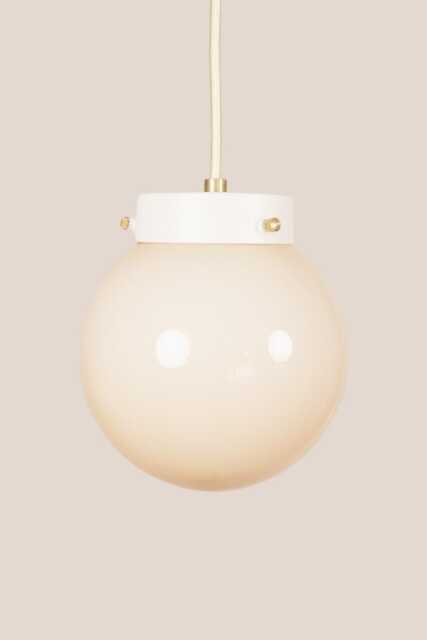 Gaja Vintage Pendant Light Mcm Hanging Handcrafted Glass Lamp Retro Ceiling Fixture Yugoslavia Gold Brass - image 1
